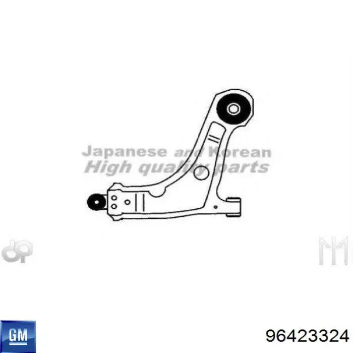 Важіль передньої підвіски нижній, правий General Motors 96423324 ціна, від 47.88 USD