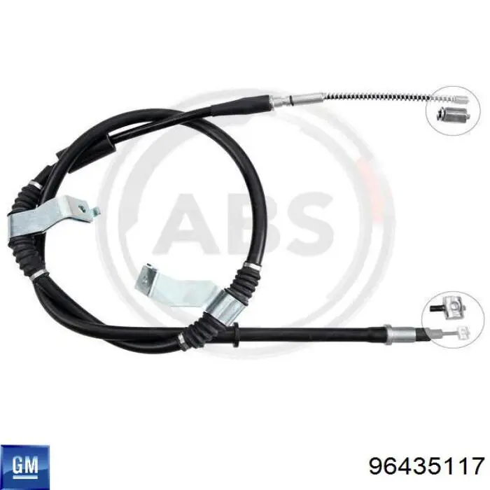 Купити 96435117 General Motors Трос ручного гальма задній, лівий