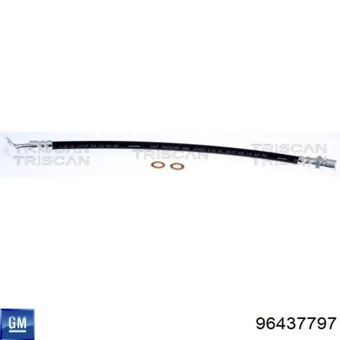 Шланг гальмівний задній, лівий General Motors 96437797 ціна, від 7.99 USD