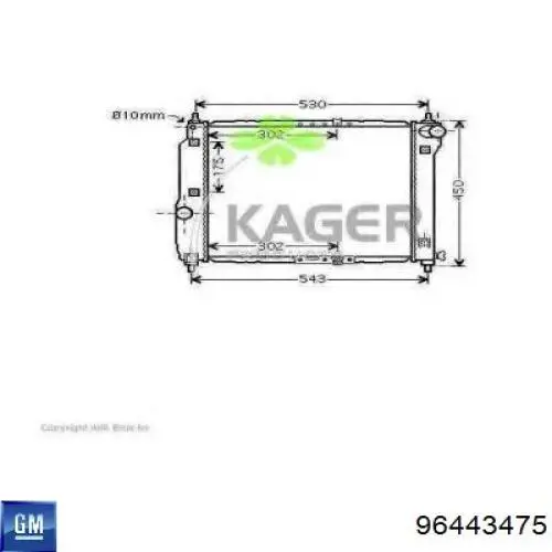 Радіатор основний General Motors 96443475 ціна, від 62.71 USD