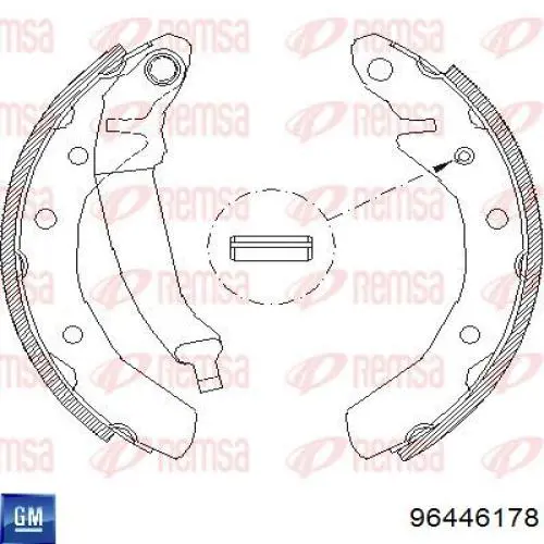Колодки гальмові задні, барабанні General Motors 96446178 ціна, від 13.94 USD