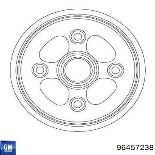 Купити 96457238 General Motors Барабан гальмівний задній