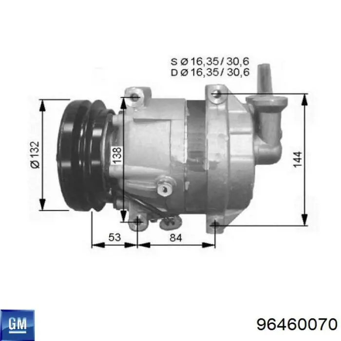 Купити 96460070 General Motors Компресор кліматичної установки