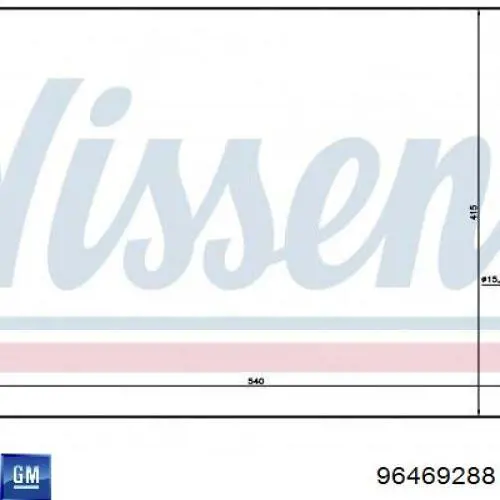 Конденсатор кондиціонера General Motors 96469288 ціна, від 70.64 USD