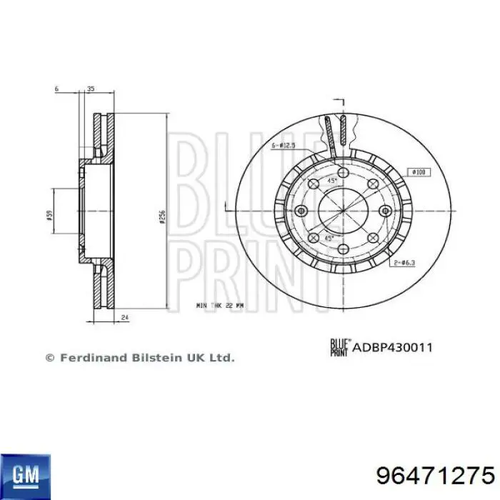 Гальмівні диски передні SD3056 Sangsin
