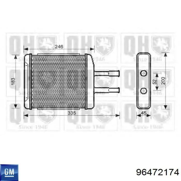 Радіатор пічки (обігрівача) General Motors 96472174 ціна, від 38.61 USD