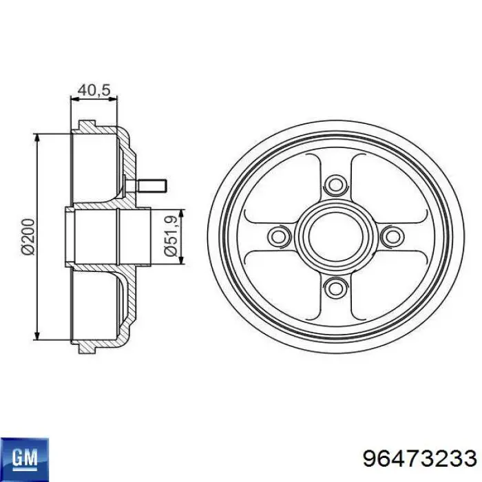 Барабан гальмівний задній General Motors 96473233 ціна, від 40.72 USD