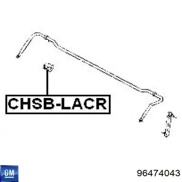 Втулка стабілізатора заднього General Motors 96474043 ціна, від 1.90 USD