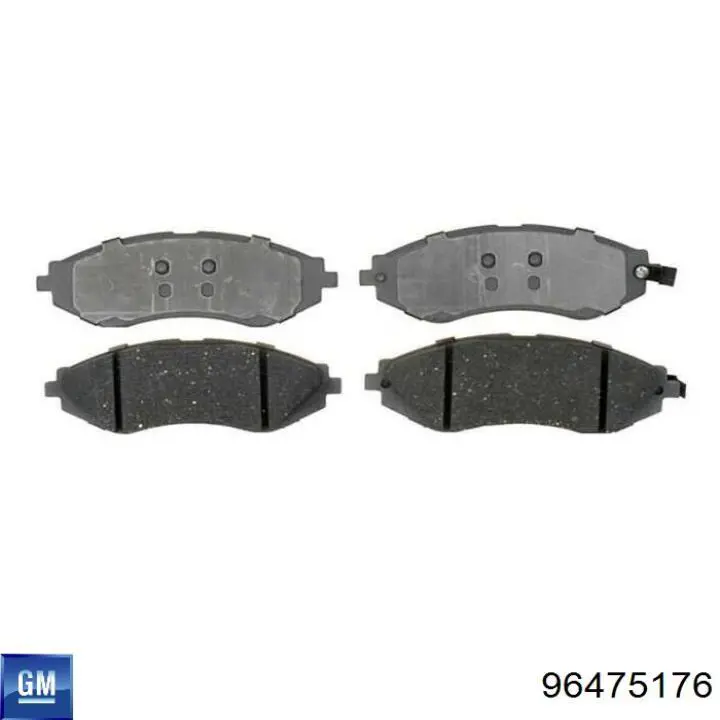 Передні тормозні колодки 96475176 General Motors