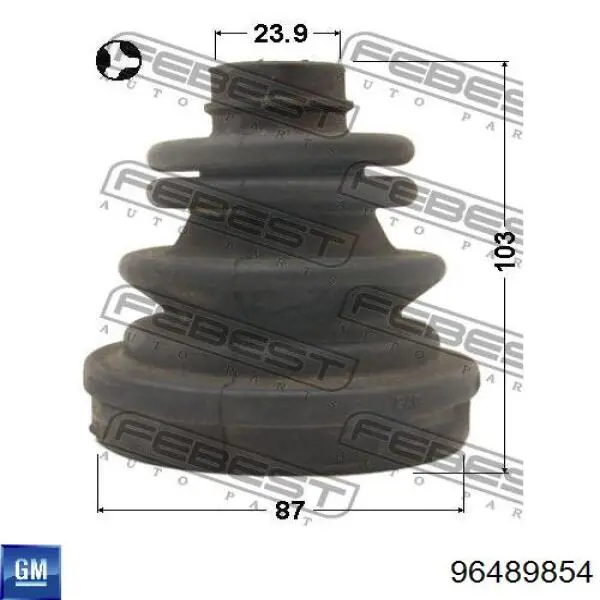 Пильник ШРУСа внутрішній 96489854 General Motors
