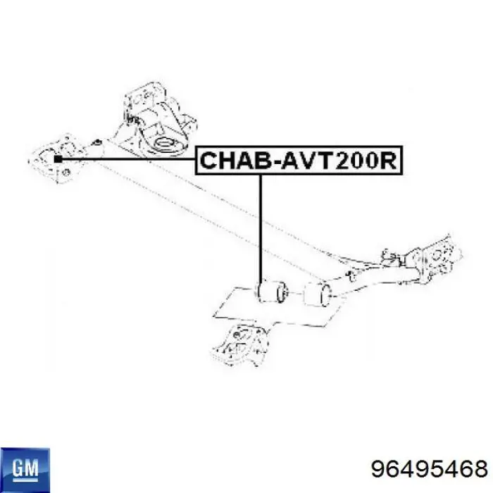 Сайлентблок задньої балки/підрамника General Motors 96495468 ціна, від 11.67 USD