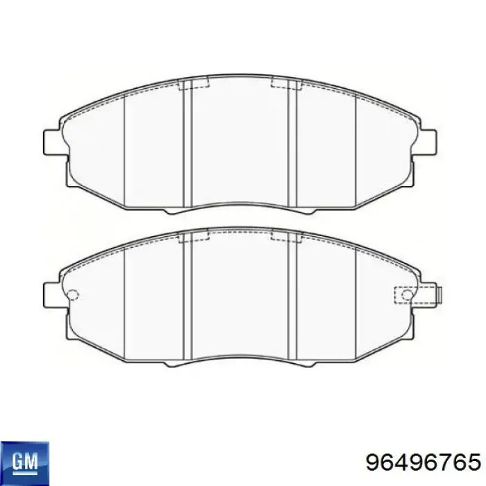 Гальмівні колодки General Motors 96496765 ціна, від 18.39 USD