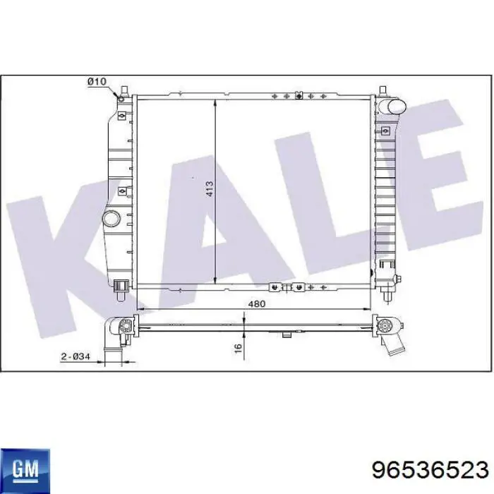 Радіатор основний General Motors 96536523 ціна, від 52.27 USD