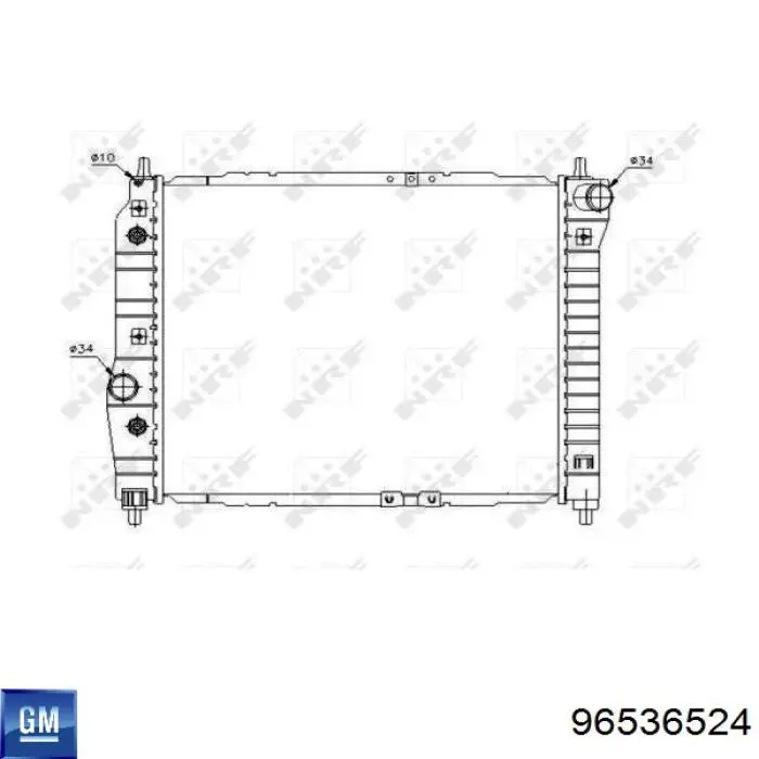 Купити 96536524 General Motors Радіатор двигуна