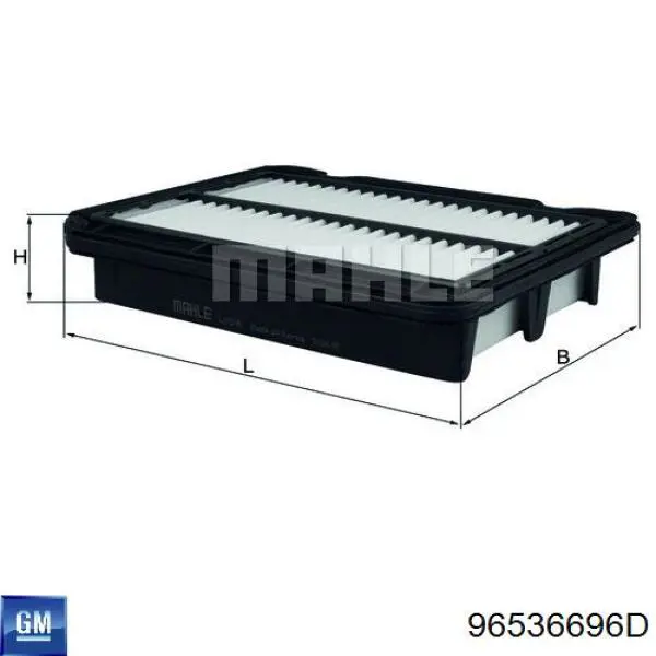 Елемент повітряного фільтра General Motors 96536696D ціна, від 4.09 USD