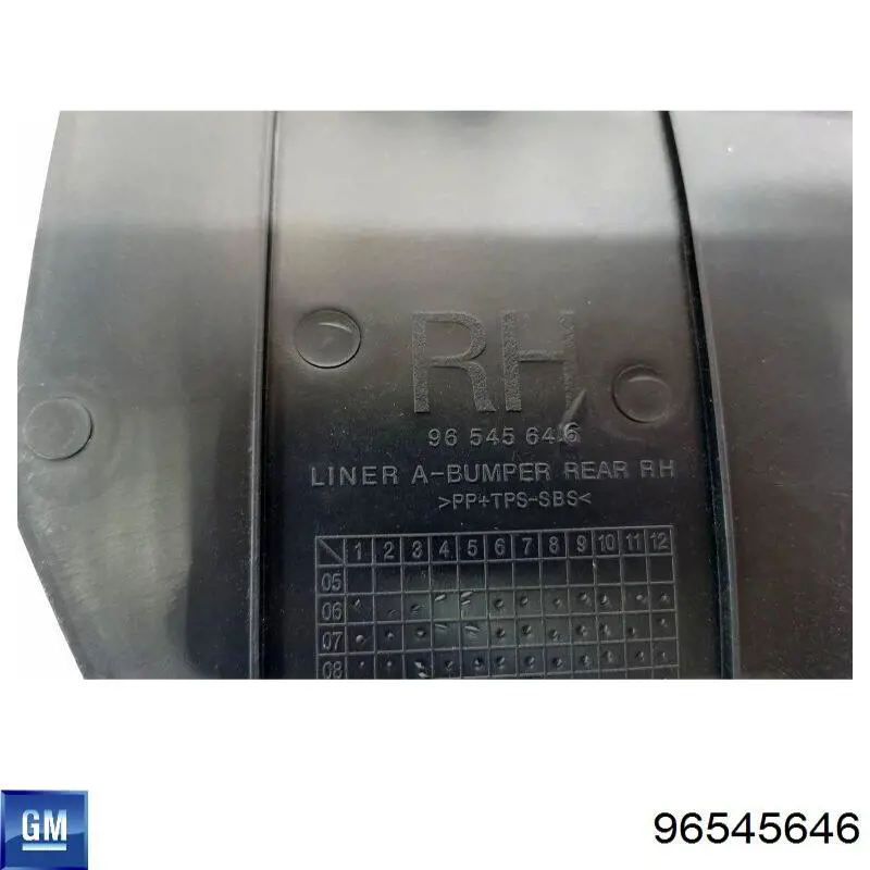 Підкрилок заднього крила, правий General Motors 96545646 ціна, від 8.89 USD