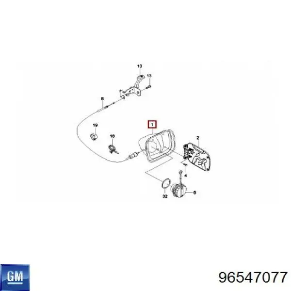 96547077 General Motors Заливна горловина бензобака