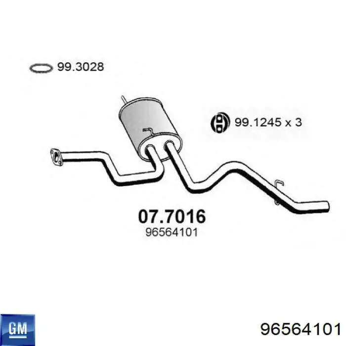 Вихлопна труба General Motors 96564101 ціна, від 60.02 USD
