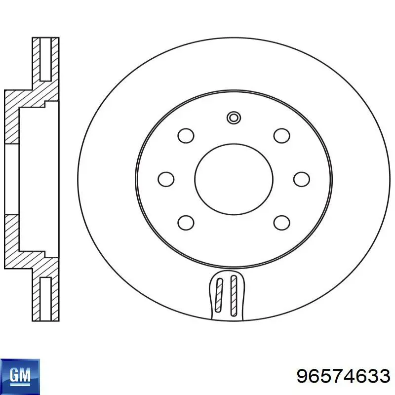 Гальмівні диски передні 96574633 General Motors