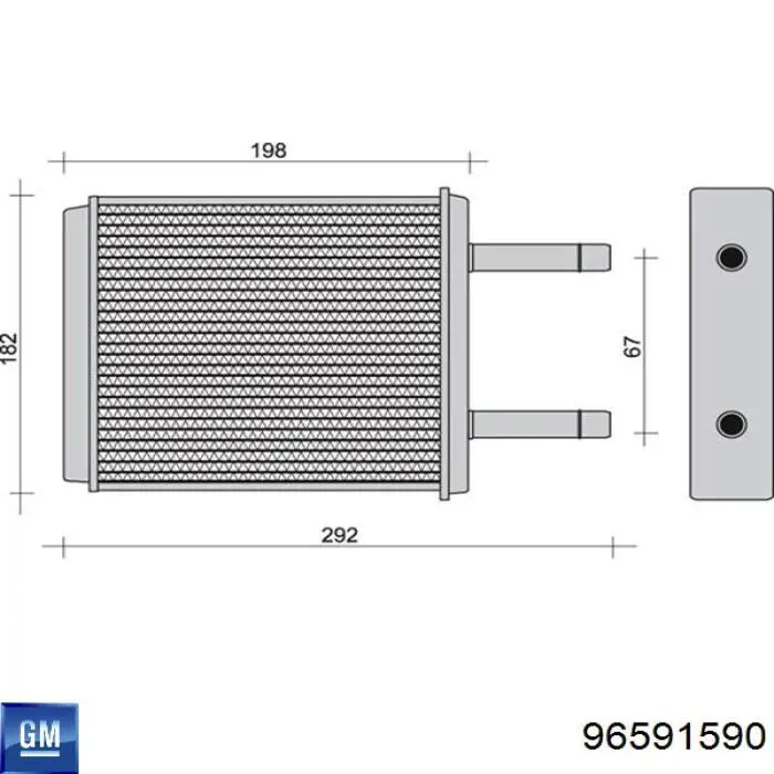 Радіатор пічки (обігрівача) 96591590 General Motors