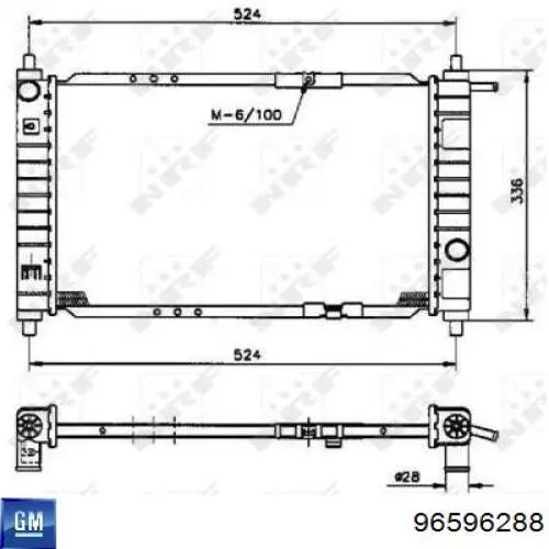 Радіатор основний General Motors 96596288 ціна, від 33.93 USD