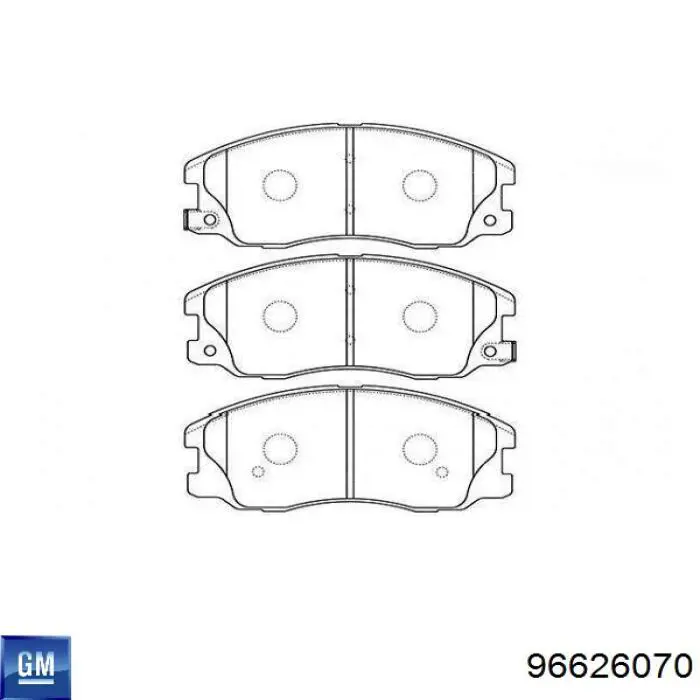 Купити 96626070 General Motors Колодки гальмівні передні, дискові