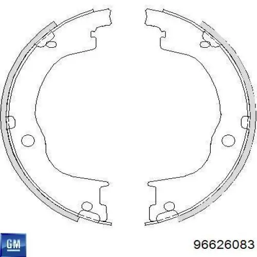Колодки ручника / стоянкового гальма General Motors 96626083 ціна, від 25.40 USD