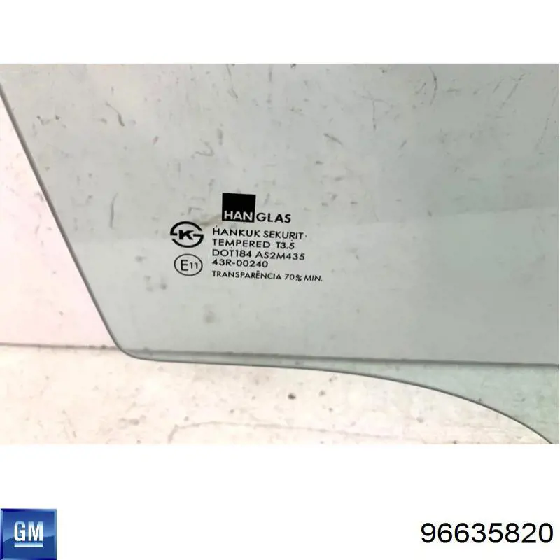 Скло передньої правої двері General Motors 96635820 ціна, від 12.61 USD