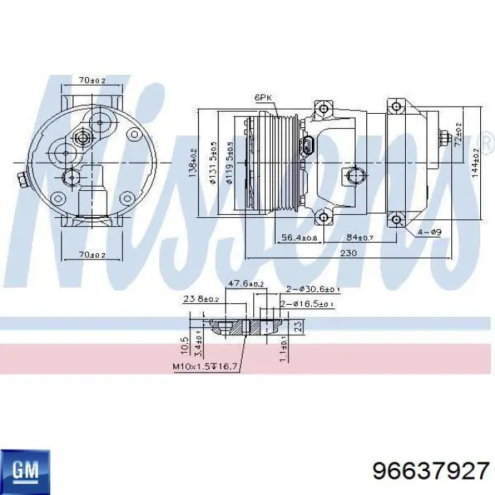 Купити 96637927 General Motors Компресор кліматичної установки