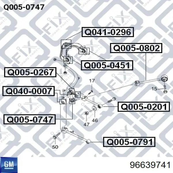 Цапфа - поворотний кулак задній, правий General Motors 96639741 ціна, від 38.13 USD