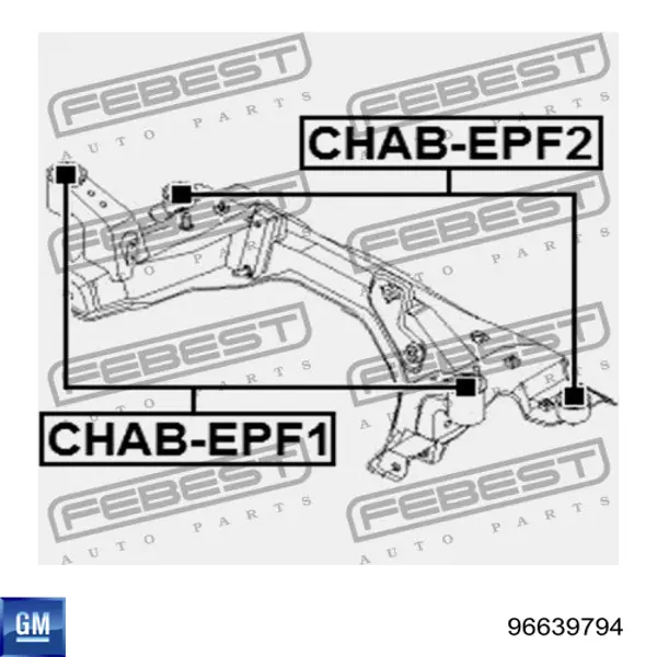 Підрамник передньої підвіски General Motors 96639794 ціна, від 18.34 USD