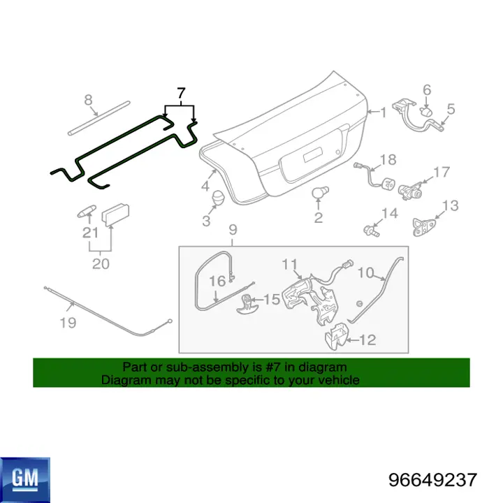  Амортизатор кришки багажника/ двері 3/5-ї задньої Chevrolet Aveo 