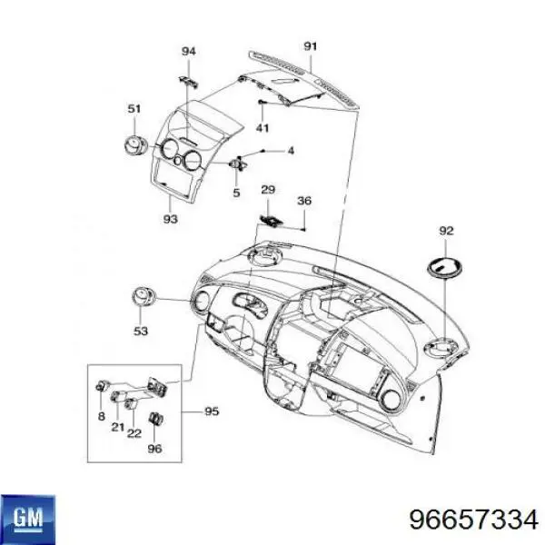 Купити 96657334 General Motors 