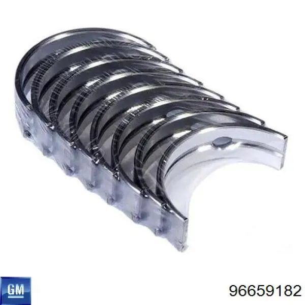 Вкладиші коленвала, корінні, комплект, 1-й ремонт (+0,25) General Motors 96659182 ціна, від 11.17 USD