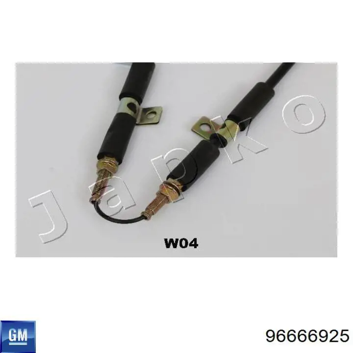 Трос ручного гальма задній, правий/лівий General Motors 96666925 ціна, від 16.72 USD