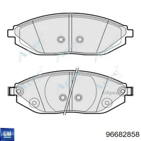 Купити 96682858 General Motors Колодки гальмівні передні, дискові