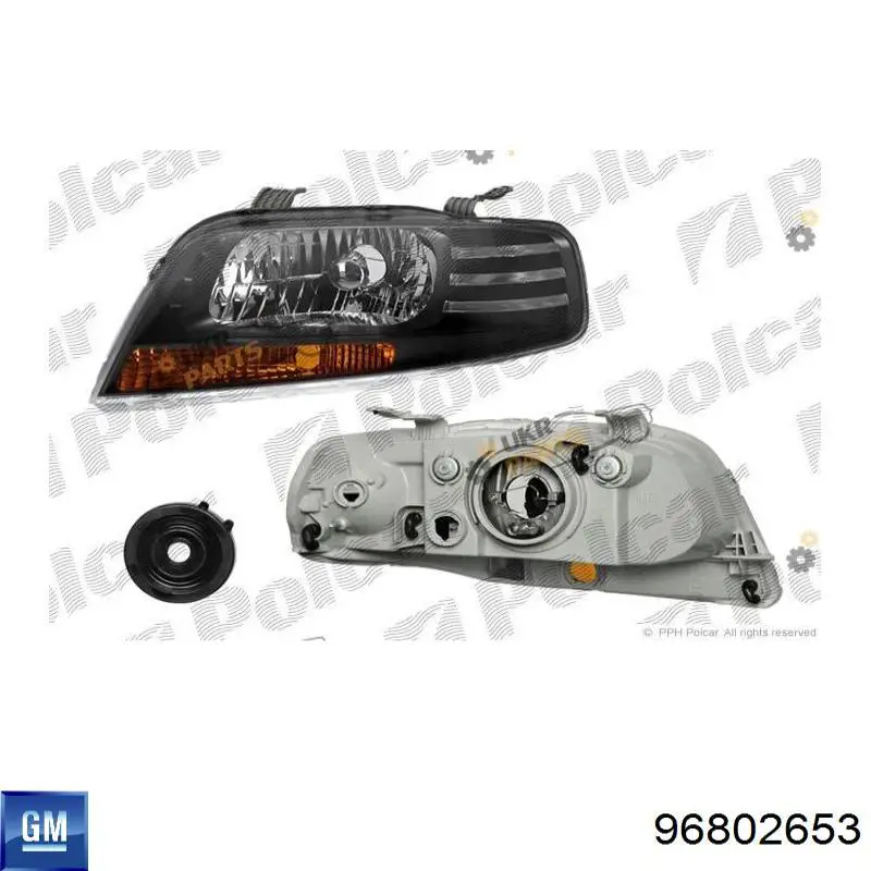 Фара дальнього світла в зборі General Motors 96802653 ціна, від 67.52 USD