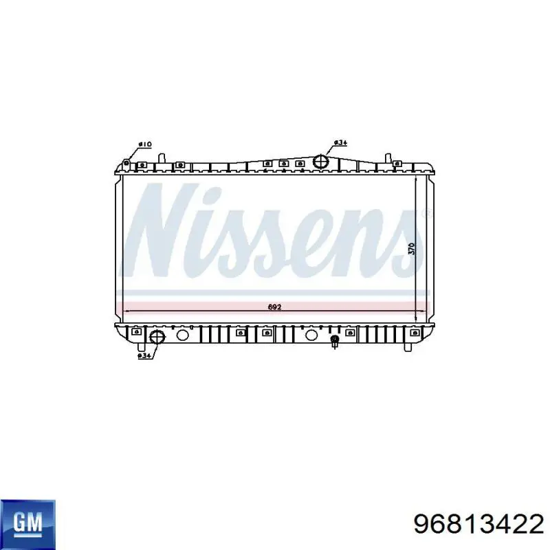 Купити 96813422 General Motors Радіатор двигуна
