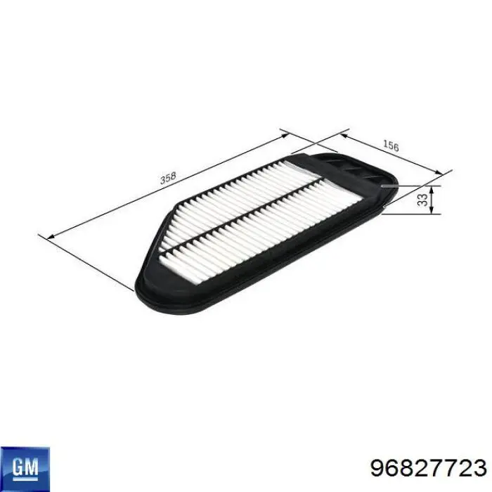 96827723 General Motors Повітряний фільтр двигуна