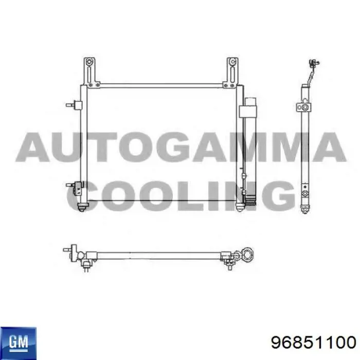 Радіатор кондиціонера 96851100 General Motors