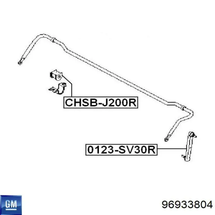 Втулка стабілізатора заднього General Motors 96933804 ціна, від 2.05 USD