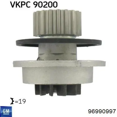 Помпа охолодження General Motors 96990997 ціна, від 19.75 USD