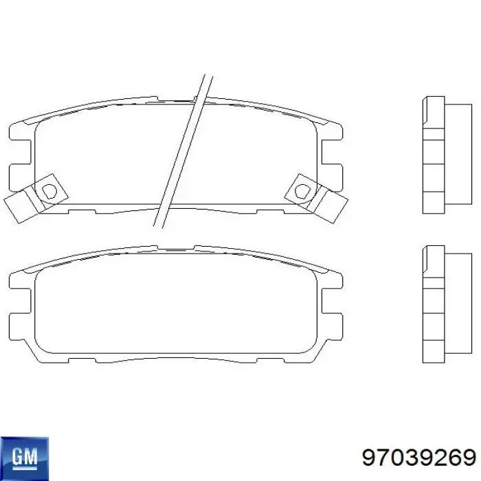 Задні гальмівні колодки General Motors 97039269 ціна, від 15.39 USD