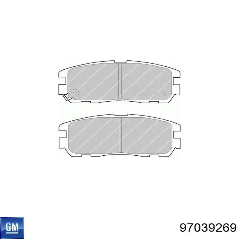 Купити 97039269 General Motors Задні колодки