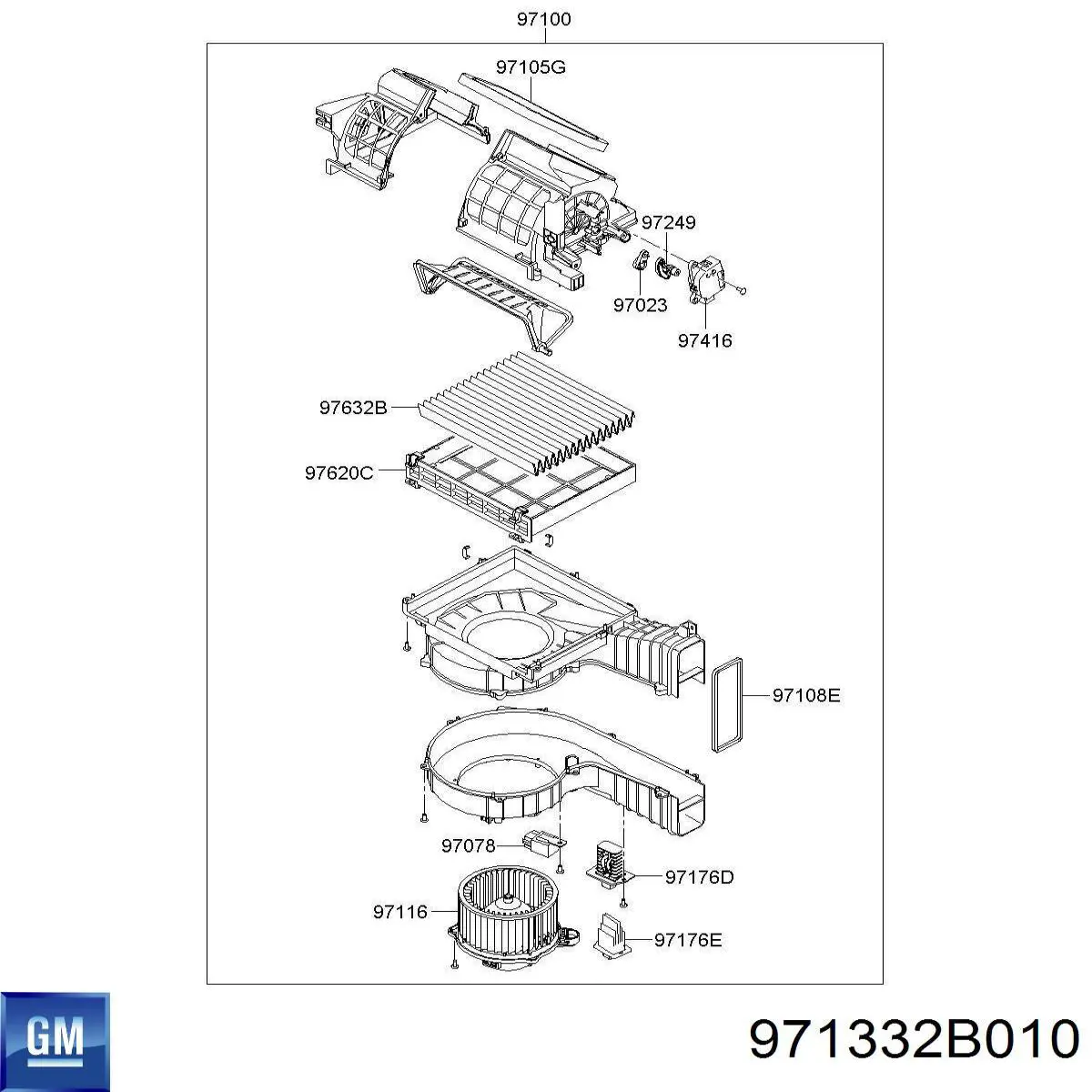 Фільтр салону 971332B010 General Motors