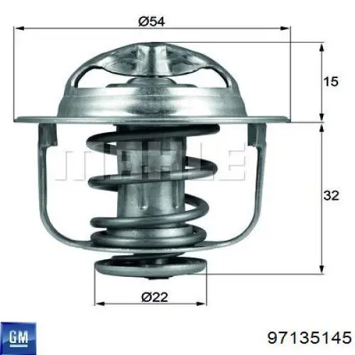 Купити 97135145 General Motors Термостат в корпусі