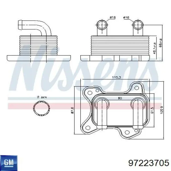 Радіатор масляний Mahle Original CLC168000P ціна, від 30.07 USD