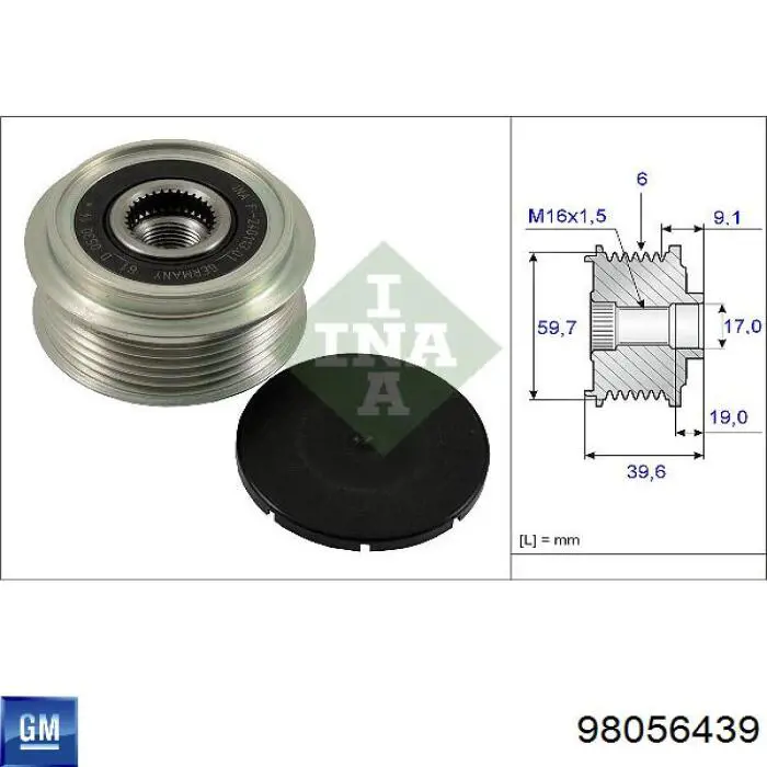 Генератор General Motors 98056439 ціна, від 195.44 USD