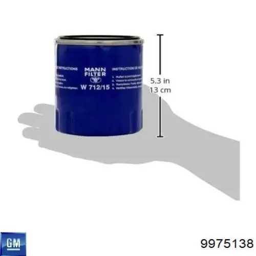 9975138 General Motors Фільтр масла