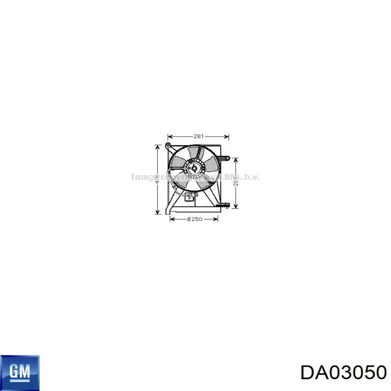 DA03050 Market (OEM) дифузор (кожух радіатора кондиціонера)